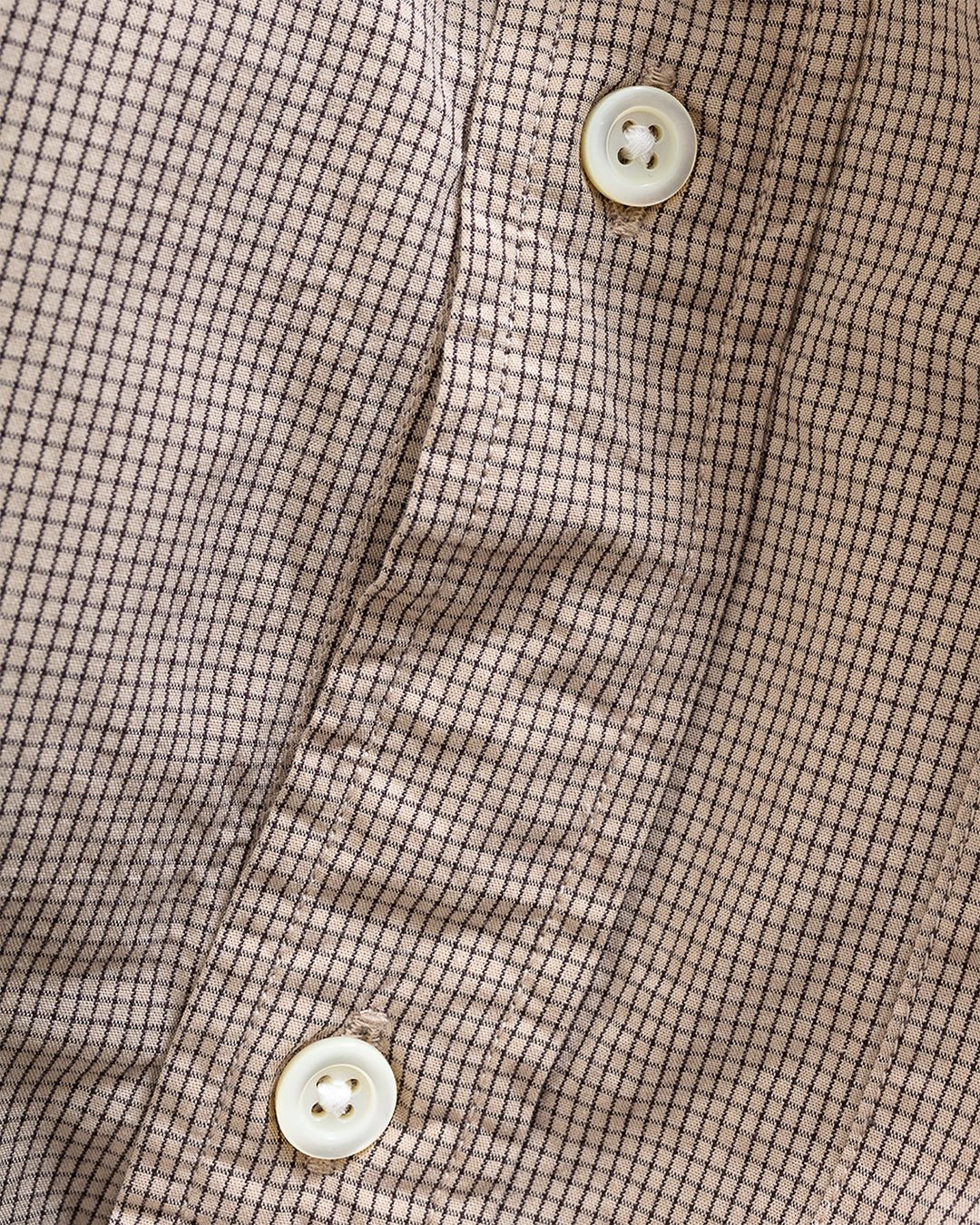 Kongshoved Poplin Micro Check Shirt Oatmeal - NORSE PROJECTS