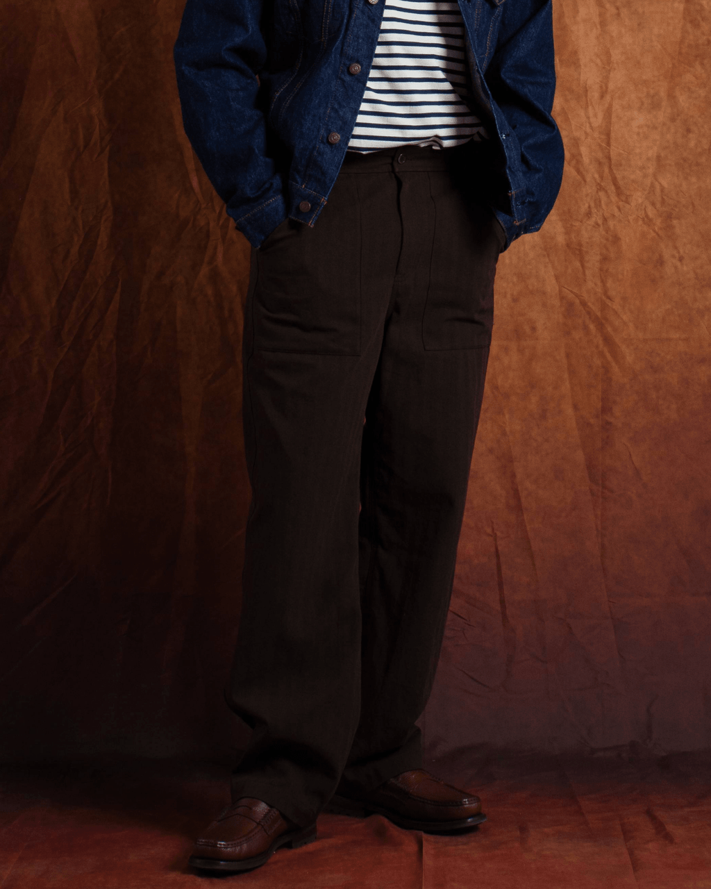 Kvitfjell Cotton Wool Herringbone Pant Delicioso Brown - NORSE PROJECTS