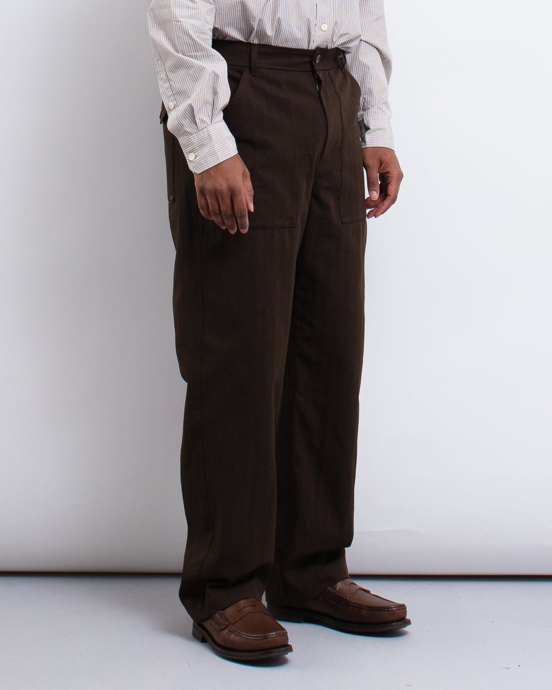 Kvitfjell Cotton Wool Herringbone Pant Delicioso Brown - NORSE PROJECTS