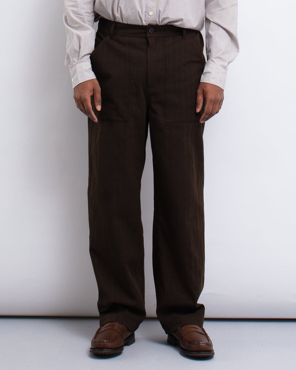 Kvitfjell Cotton Wool Herringbone Pant Delicioso Brown - NORSE PROJECTS