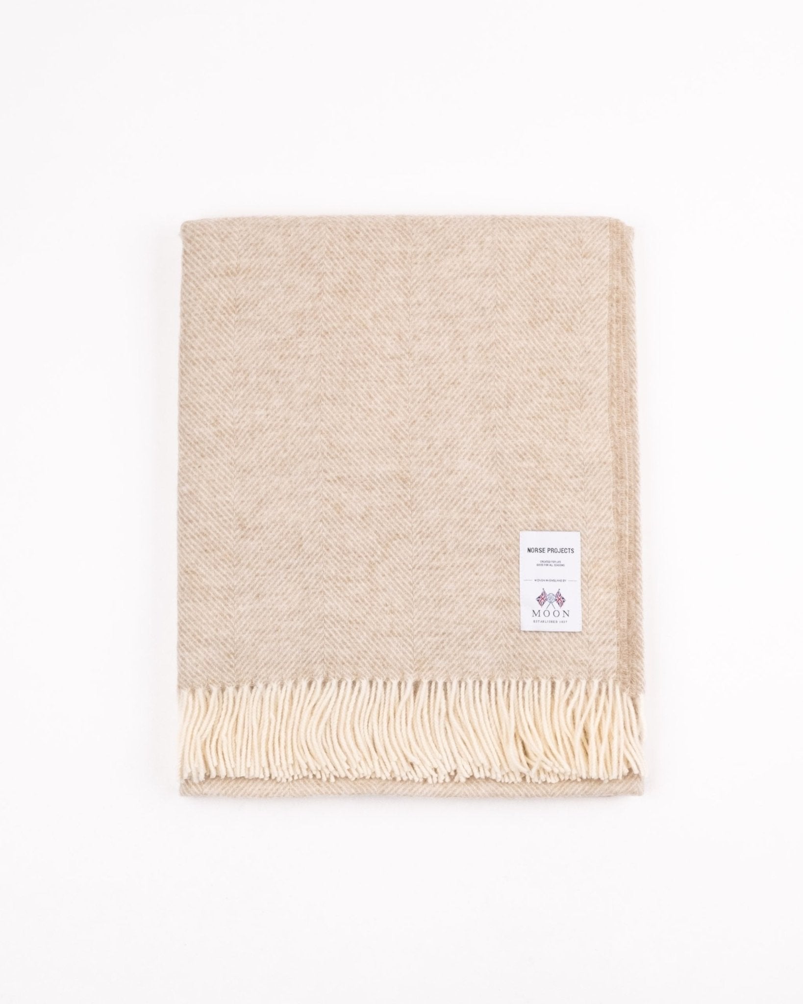 Norse Moon Merino Lambswool Blanket - Sand - NORSE PROJECTS