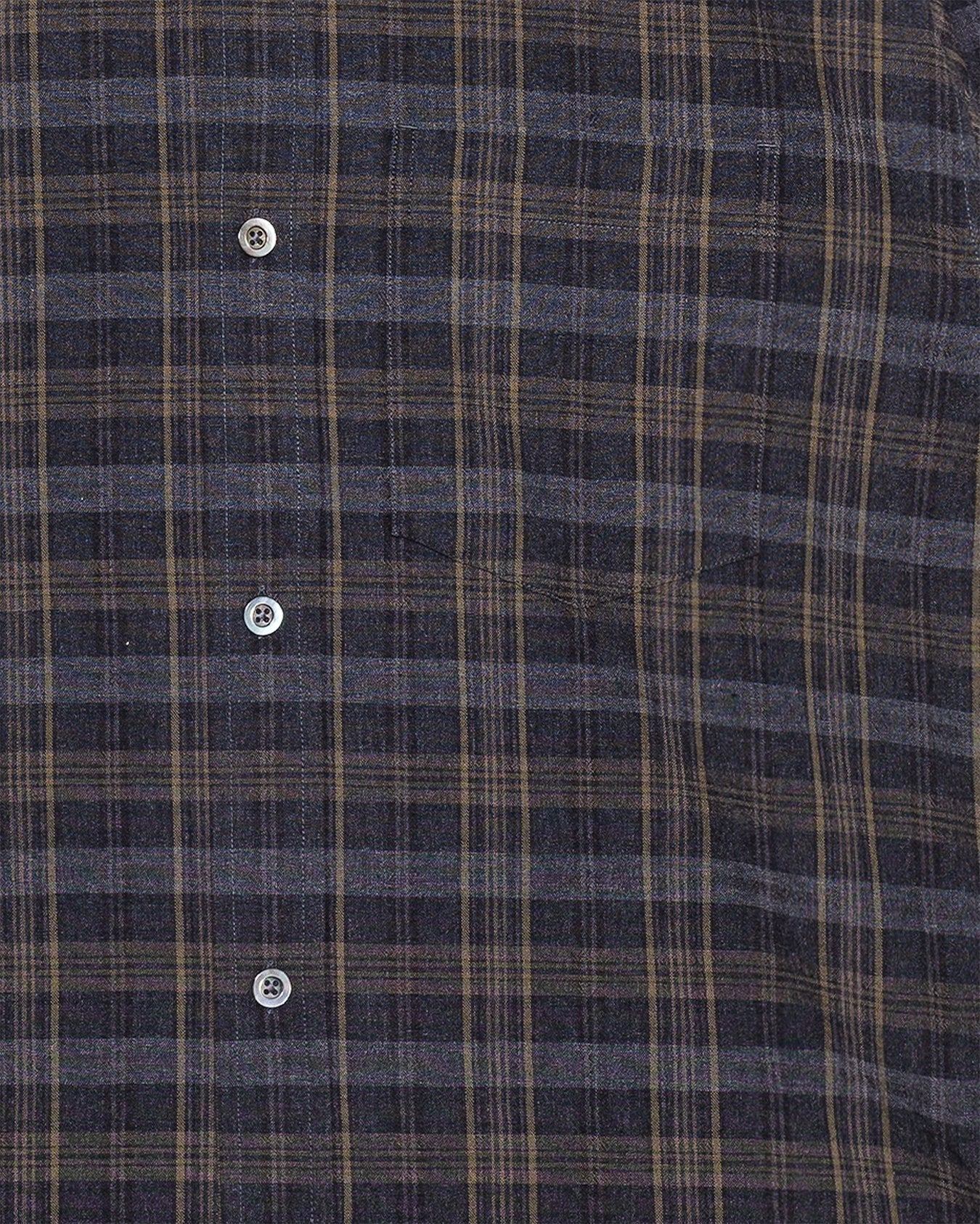 Ole Oversized Wool Check Shirt Charcoal Grey - NORSE PROJECTS