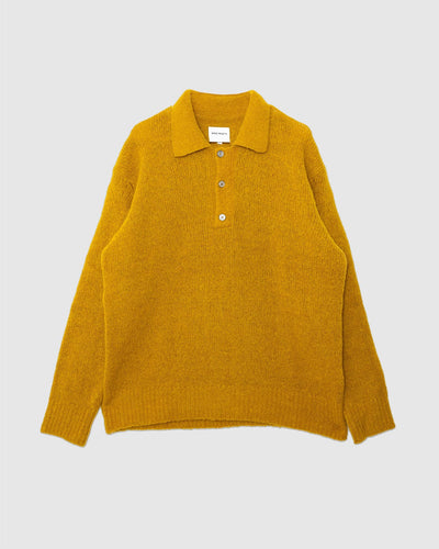 Rasmus Relaxed Brushed Polo Warm Yellow - NORSE PROJECTS