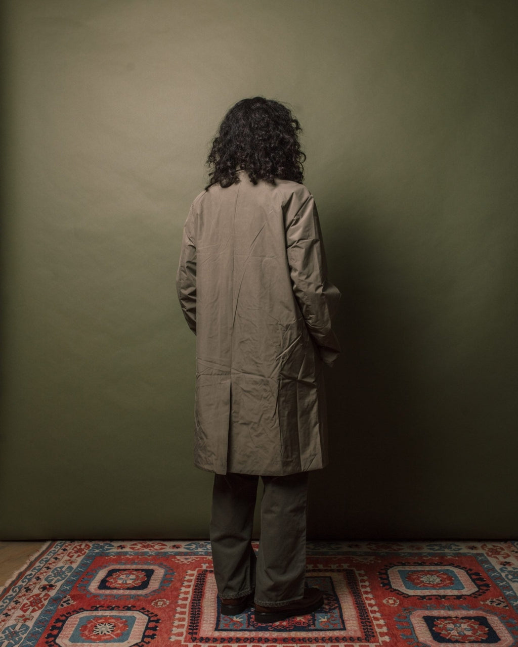 Vargo Gore-Tex Windstopper Raglan Mac - Sediment Green - NORSE PROJECTS