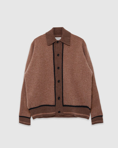 Britten Knitted Cardigan Colvin Sand - OLIVER SPENCER