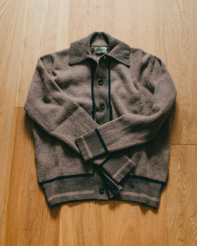 Britten Knitted Cardigan Colvin Sand - OLIVER SPENCER