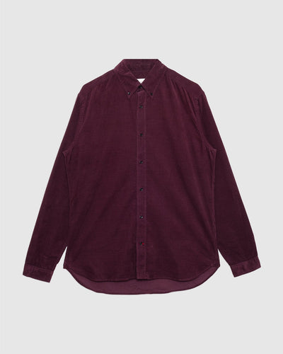 Brook Shirt Mersey Cord Plum - OLIVER SPENCER