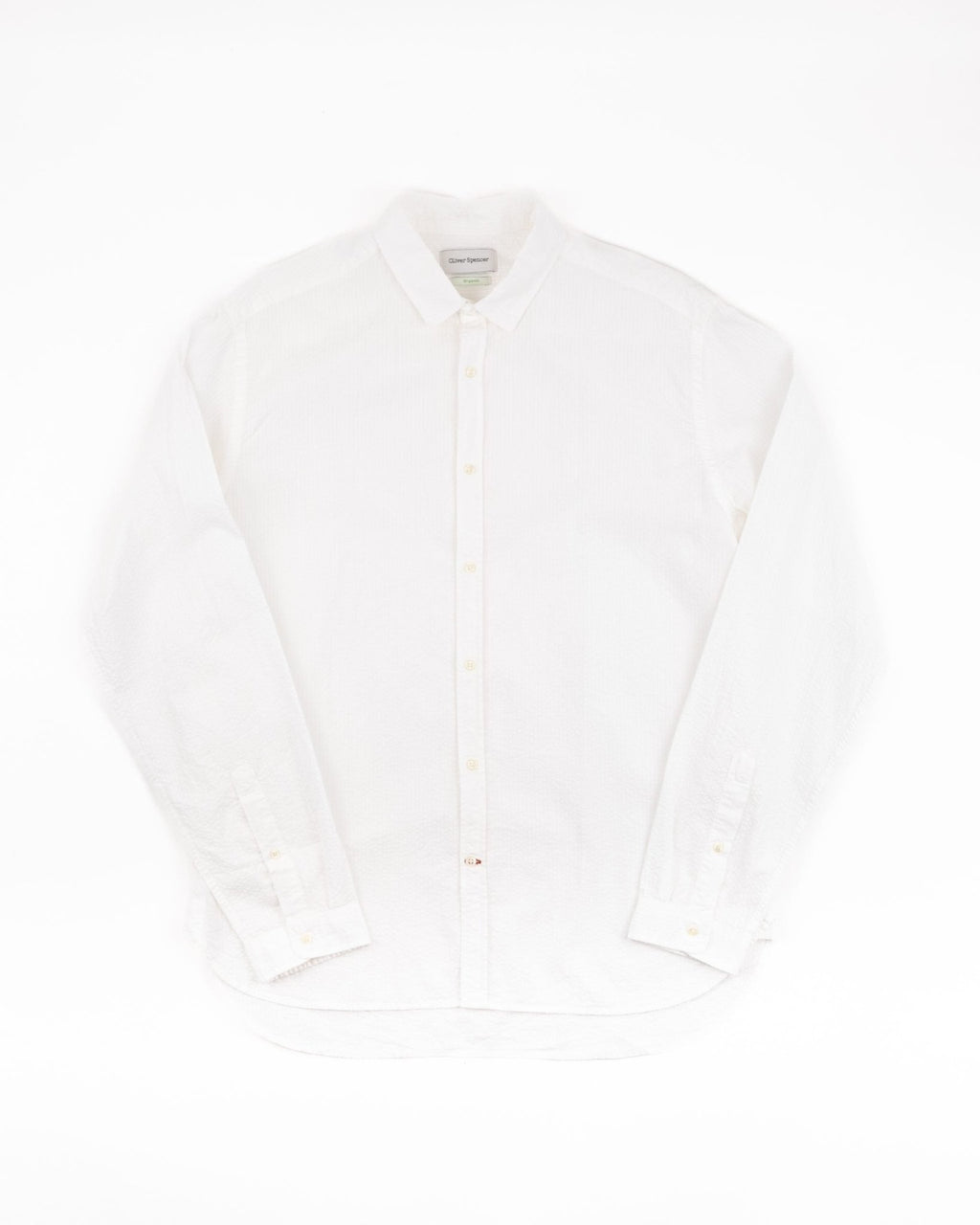 Clerkenwell Tab Shirt Newlyn - White - OLIVER SPENCER
