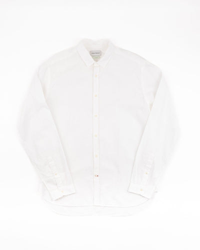 Clerkenwell Tab Shirt Newlyn - White - OLIVER SPENCER