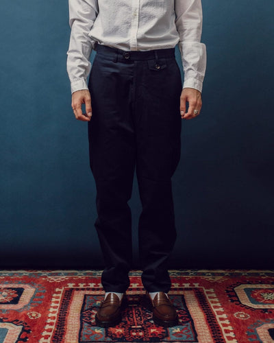 Fishtail Trousers Ashdown - Navy - OLIVER SPENCER
