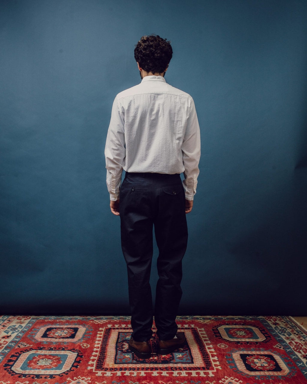 Fishtail Trousers Ashdown - Navy - OLIVER SPENCER