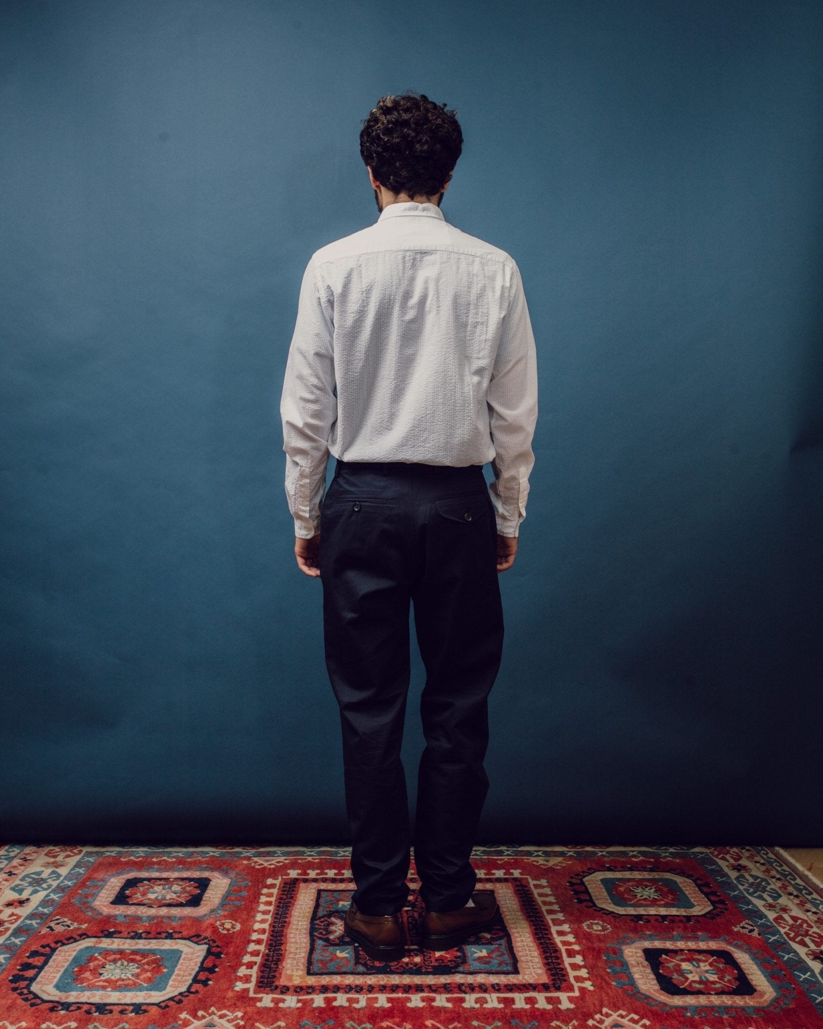 Fishtail Trousers Ashdown - Navy - OLIVER SPENCER