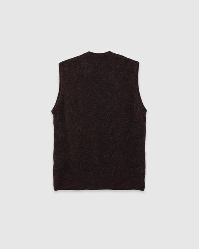 Graves V Neck Vest Brady Brown - OLIVER SPENCER
