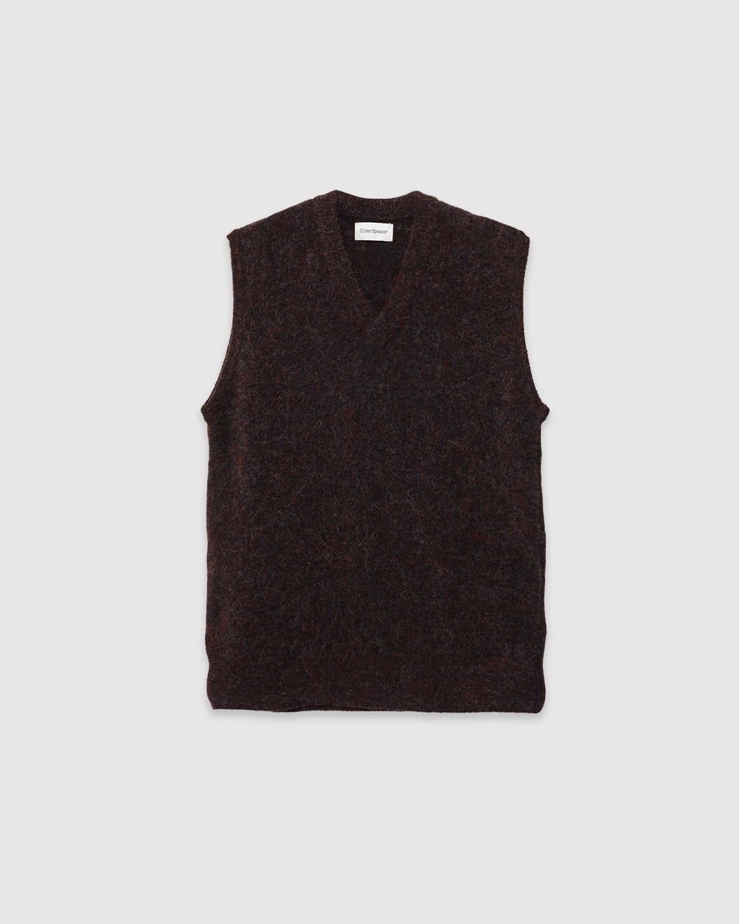 Graves V Neck Vest Brady Brown - OLIVER SPENCER