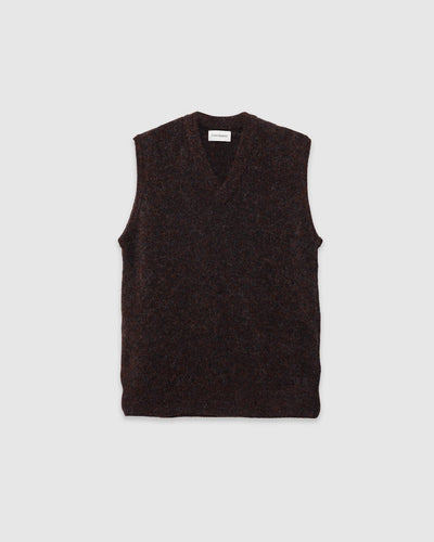 Graves V Neck Vest Brady Brown - OLIVER SPENCER