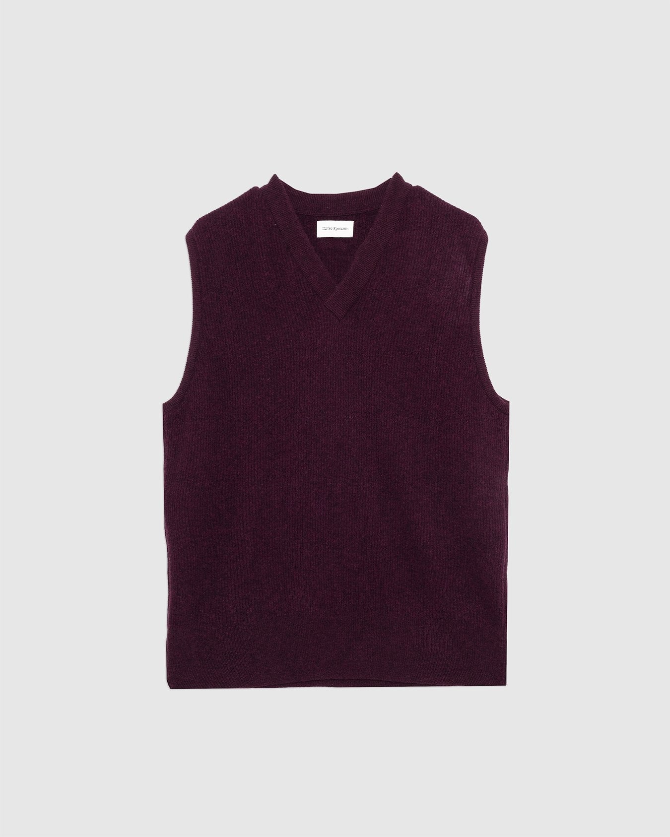 Graves V Neck Vest Hartwell Purple - OLIVER SPENCER