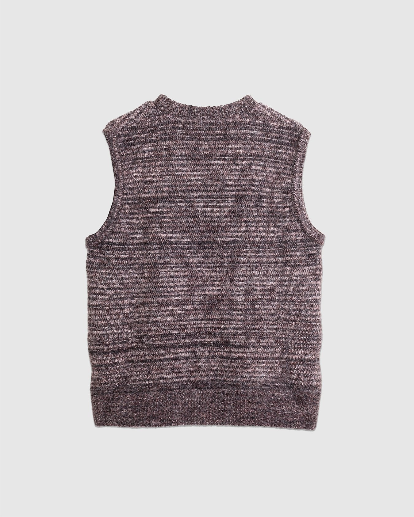 Graves V Neck Vest Stirling Black Multi - OLIVER SPENCER