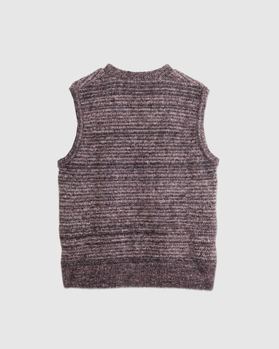 Graves V Neck Vest Stirling Black Multi - OLIVER SPENCER