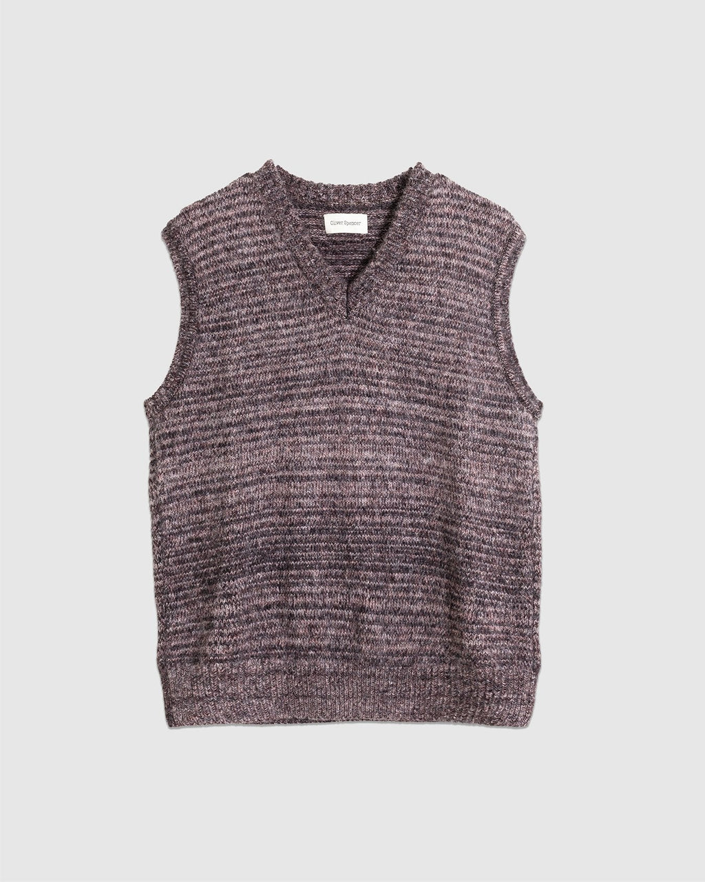 Graves V Neck Vest Stirling Black Multi - OLIVER SPENCER