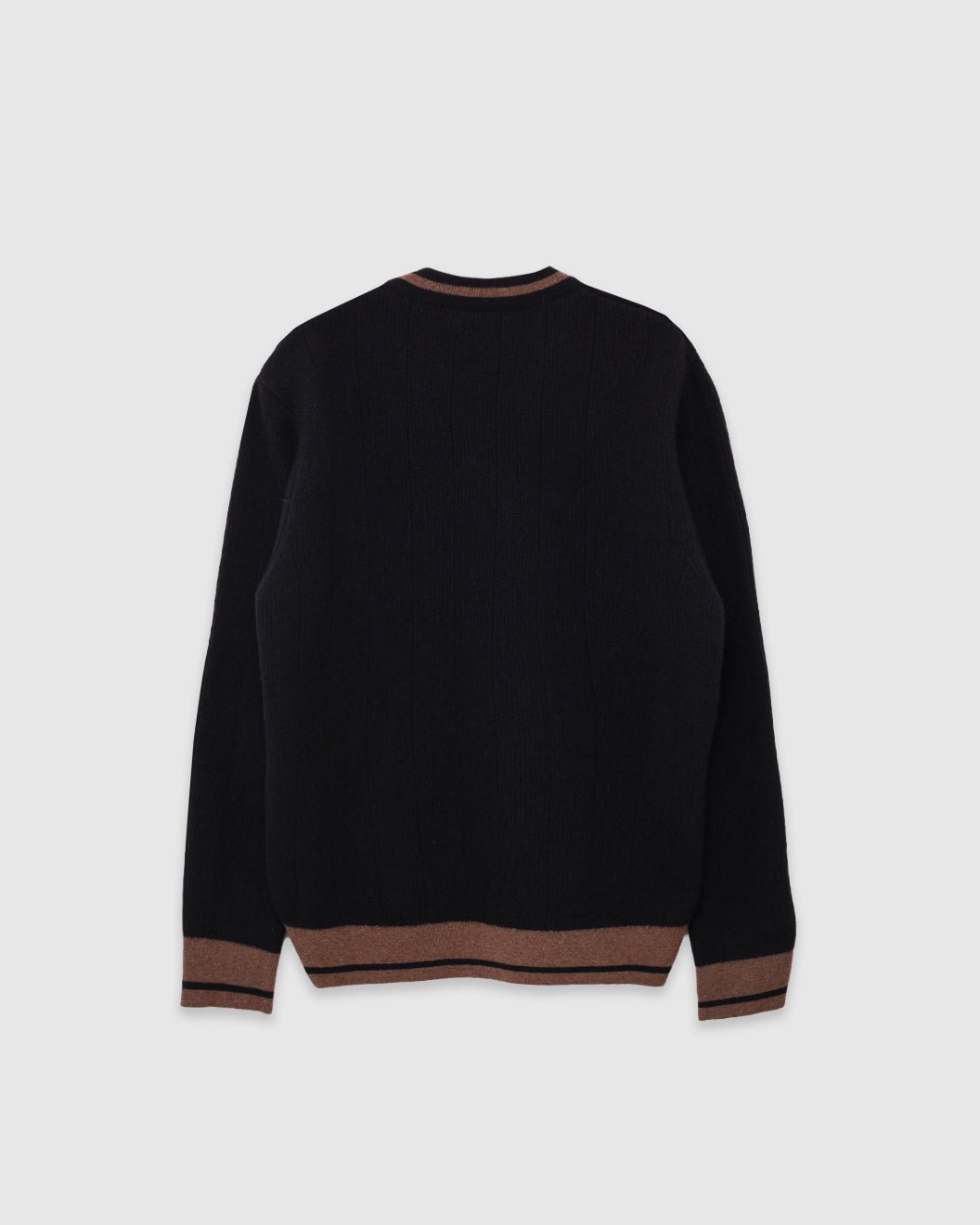 Hawes V Neck Jumper Colvin Black - OLIVER SPENCER