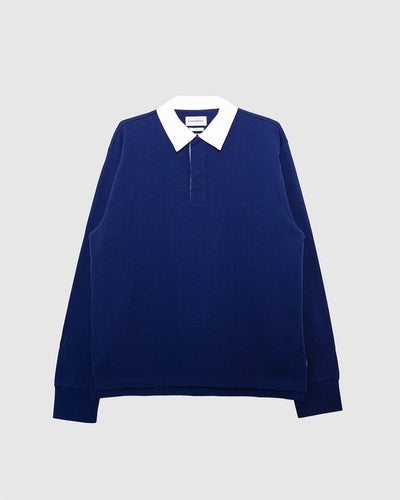 Heavy Rugby Top Parton Indigo Blue - OLIVER SPENCER
