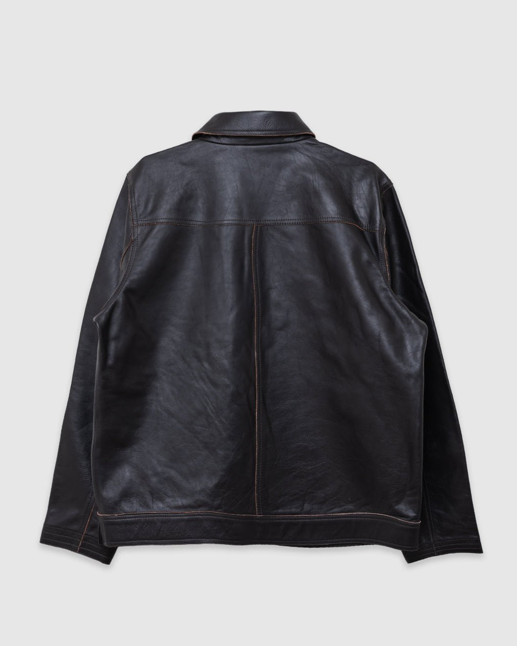 Leather Hardwick Jacket Black - OLIVER SPENCER