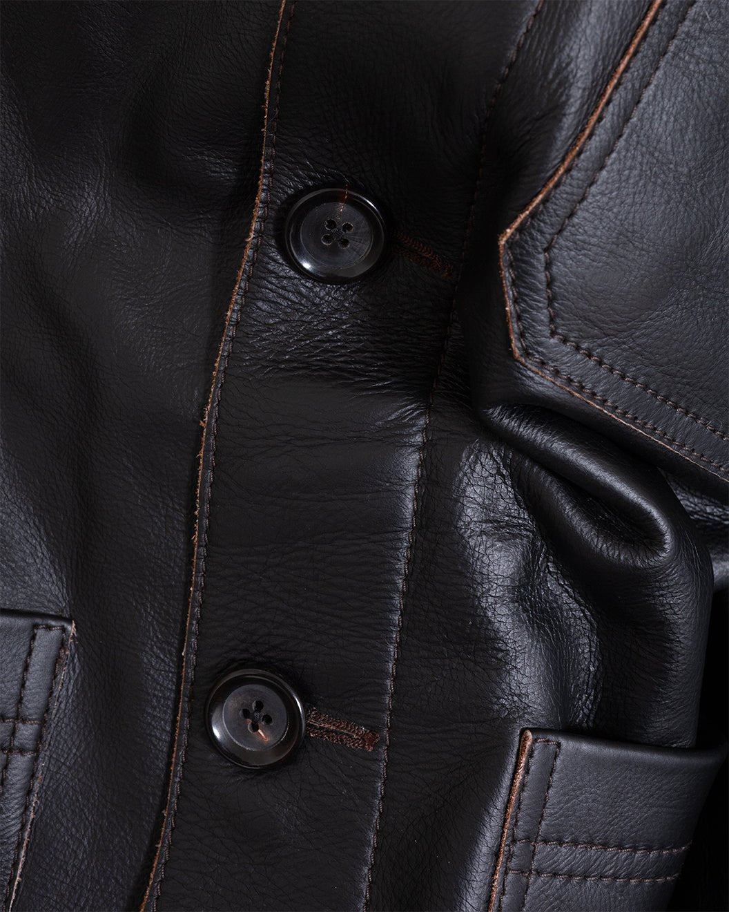 Leather Hardwick Jacket Black - OLIVER SPENCER