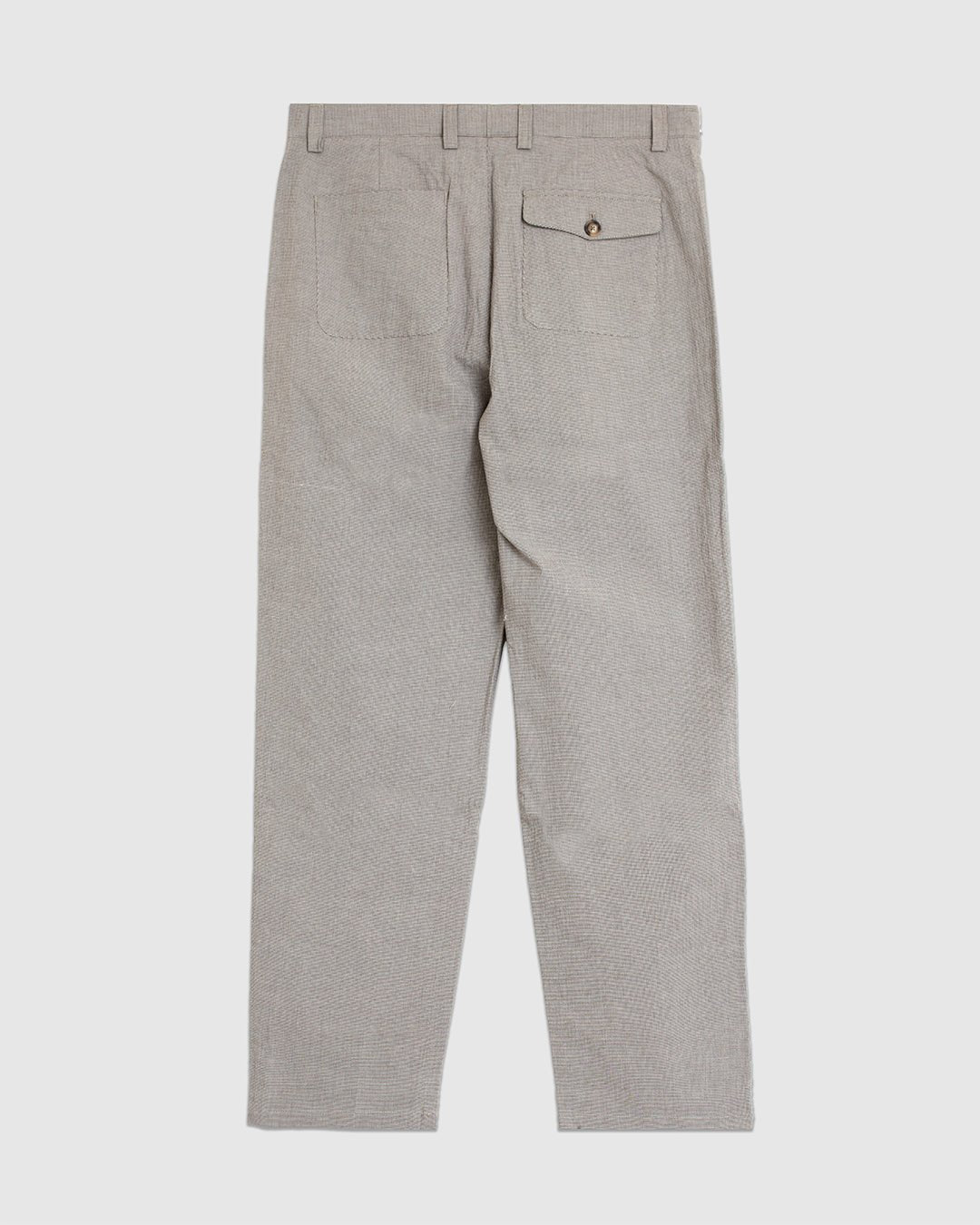Morton Pleated Trousers Jensen Brown/White - OLIVER SPENCER