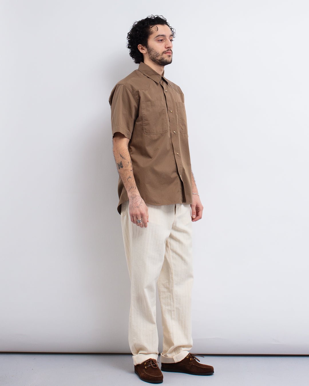 Quito Shirt Gilman Beige - OLIVER SPENCER
