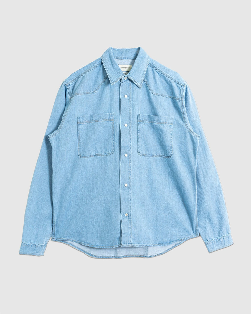 Quito Shirt Mullins Denim Indigo Light - OLIVER SPENCER