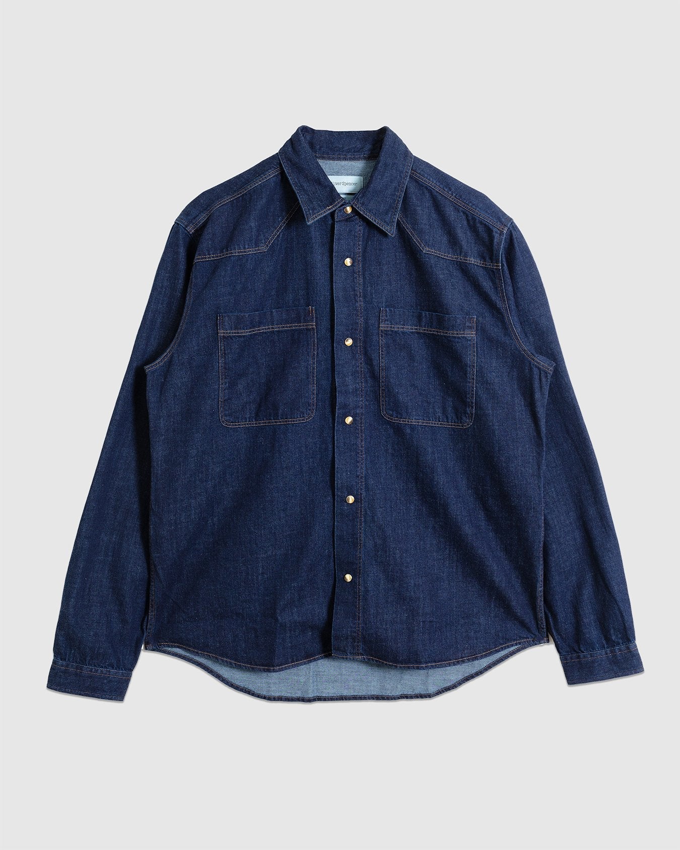 Quito Shirt Mullins Denim Indigo Rinse - OLIVER SPENCER