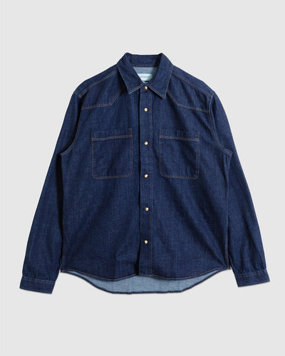 Quito Shirt Mullins Denim Indigo Rinse - OLIVER SPENCER