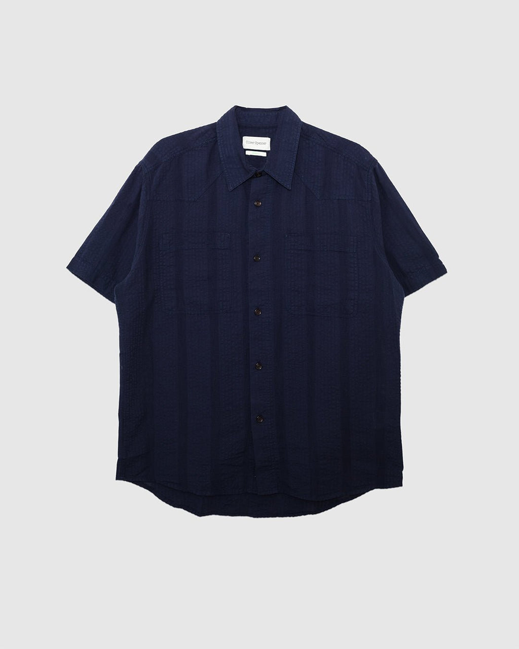 Quito Shirt Phaidon Navy - OLIVER SPENCER