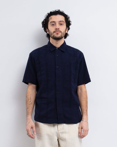 Quito Shirt Phaidon Navy - OLIVER SPENCER