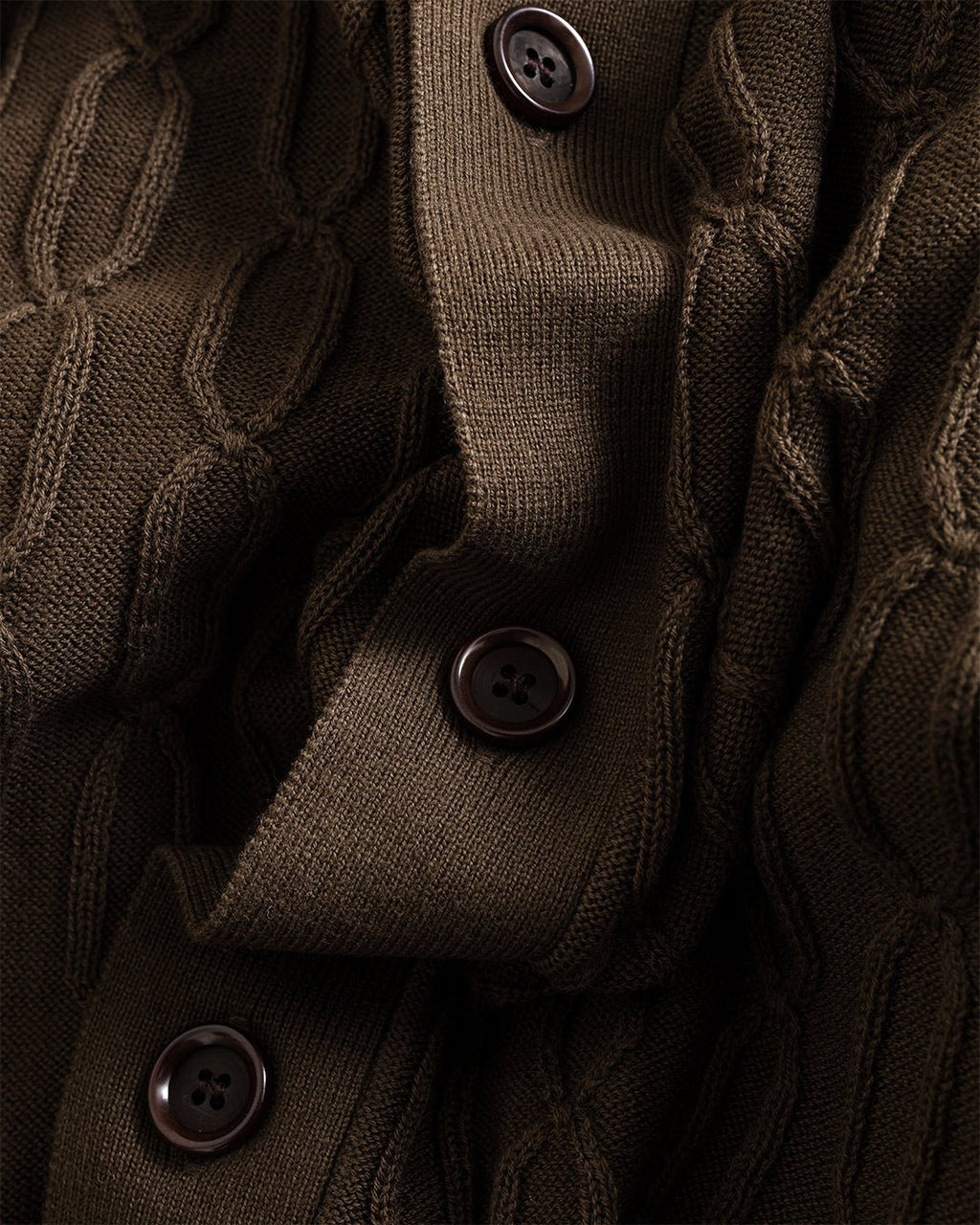 Rossell Knitted Shirt Khaki Brown - OLIVER SPENCER