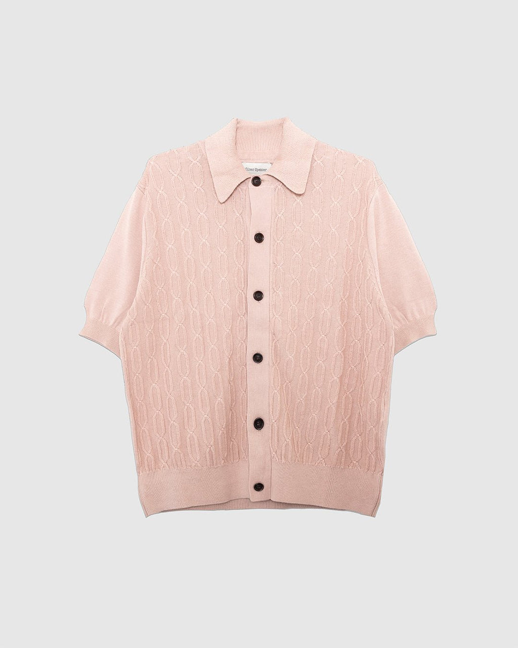 Rossell Knitted Shirt Penrose Pink - OLIVER SPENCER