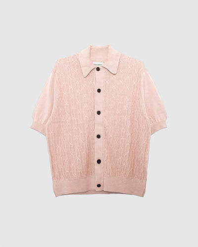 Rossell Knitted Shirt Penrose Pink - OLIVER SPENCER