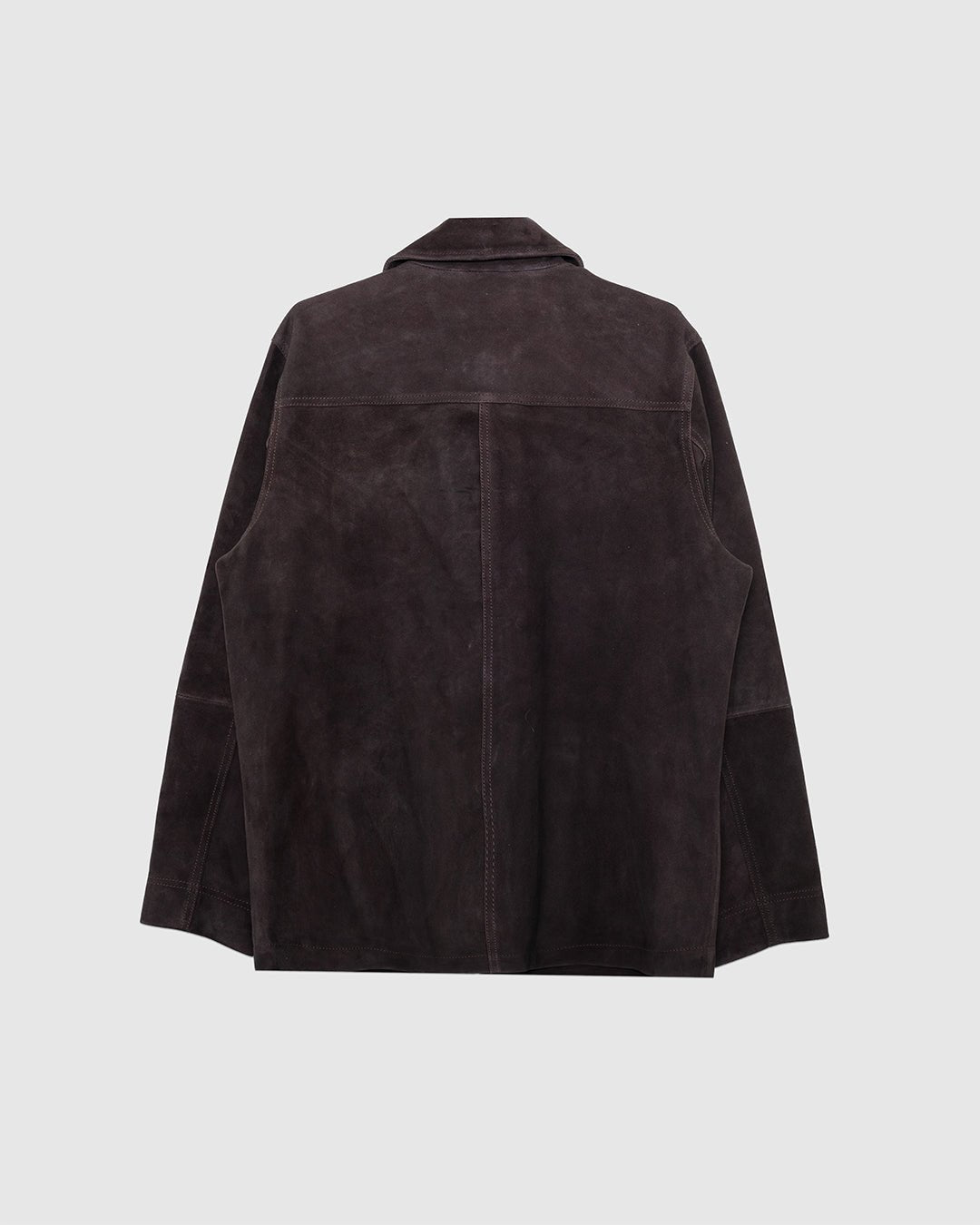 Shawcross Jacket Suede Chocolate Brown - OLIVER SPENCER