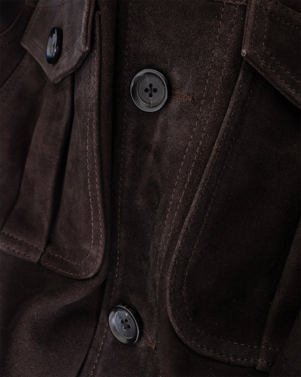 Shawcross Jacket Suede Chocolate Brown - OLIVER SPENCER