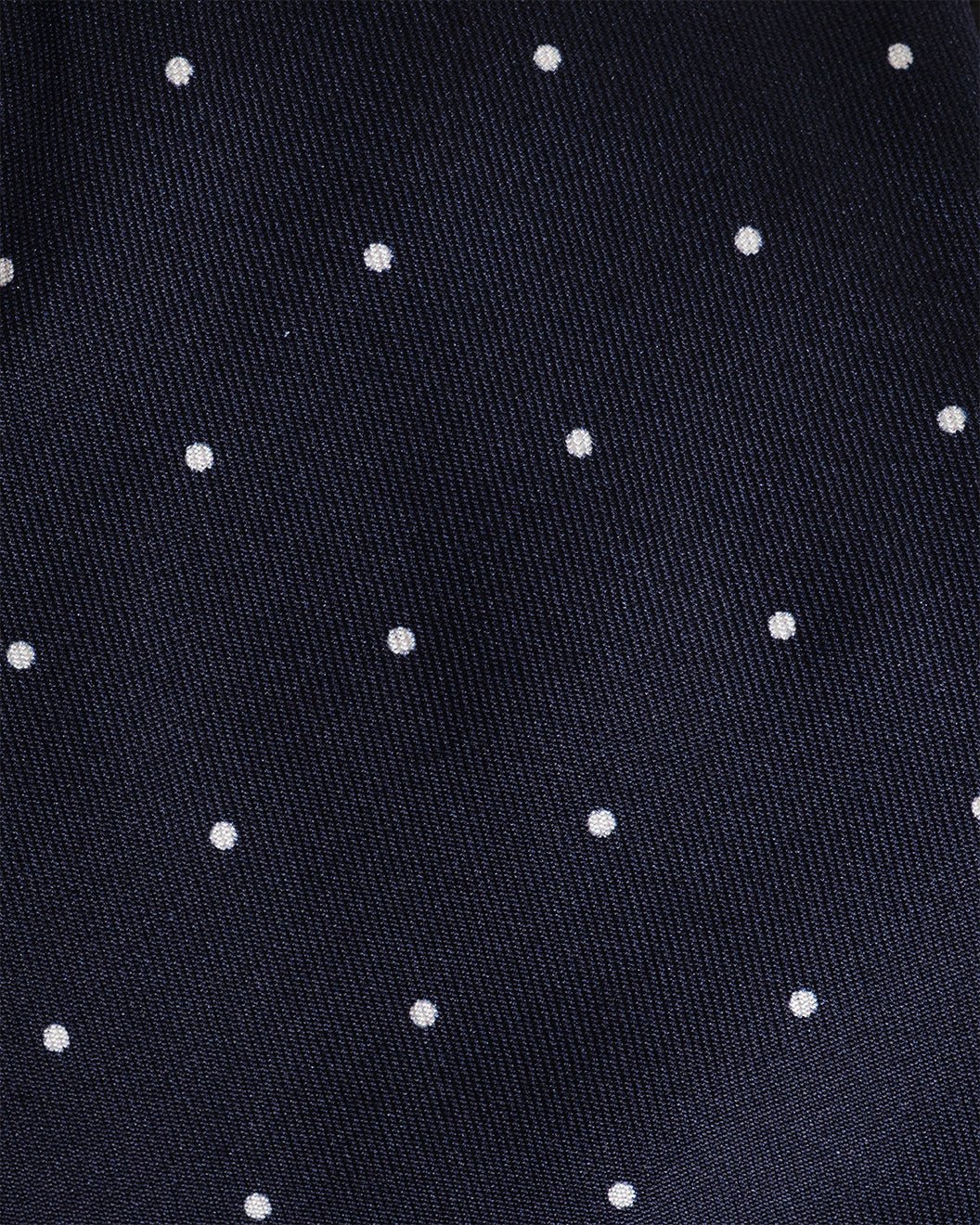 Silk Tie Spot Navy - OLIVER SPENCER