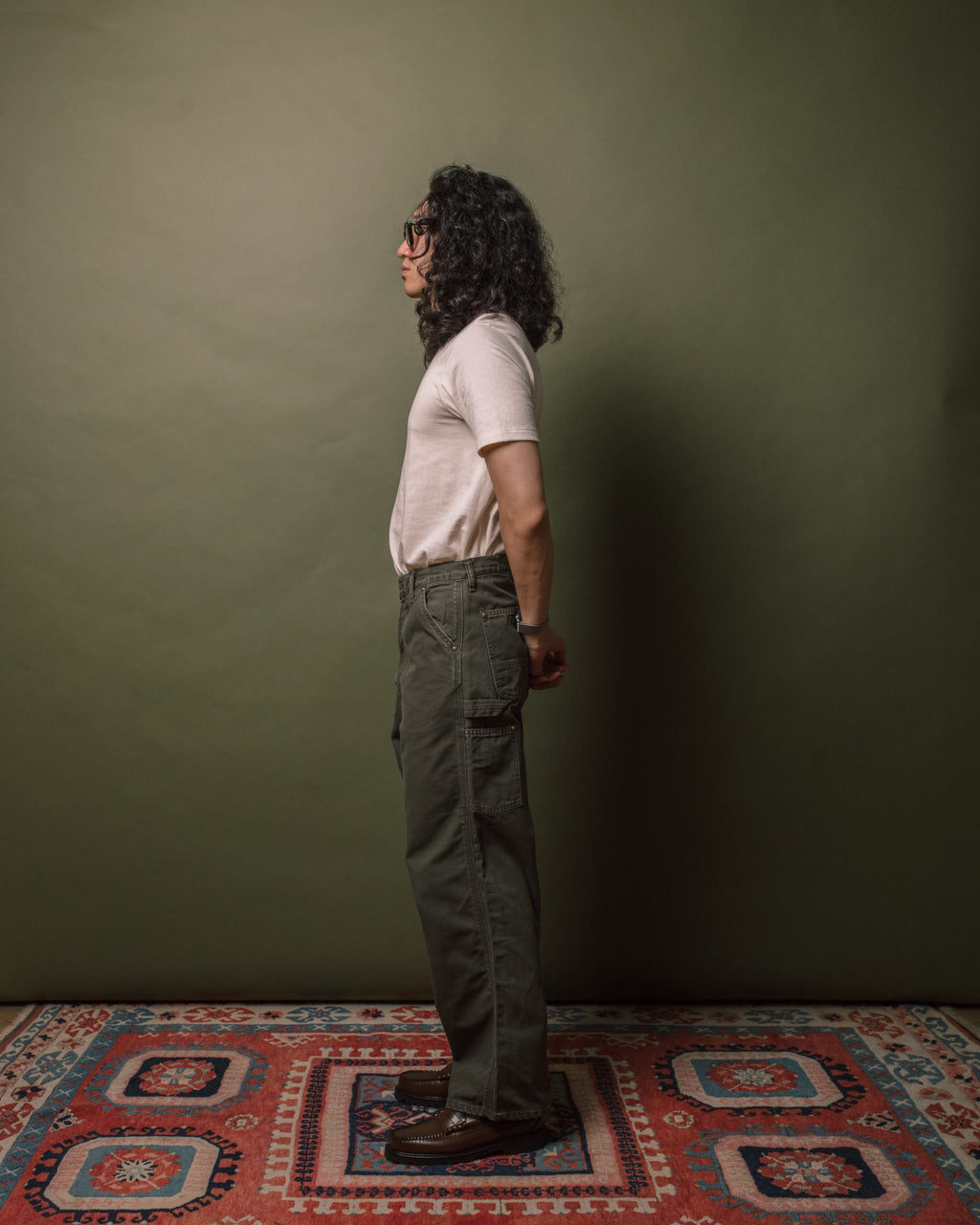 Dad's Fit Oxford Painter Pant Army Green