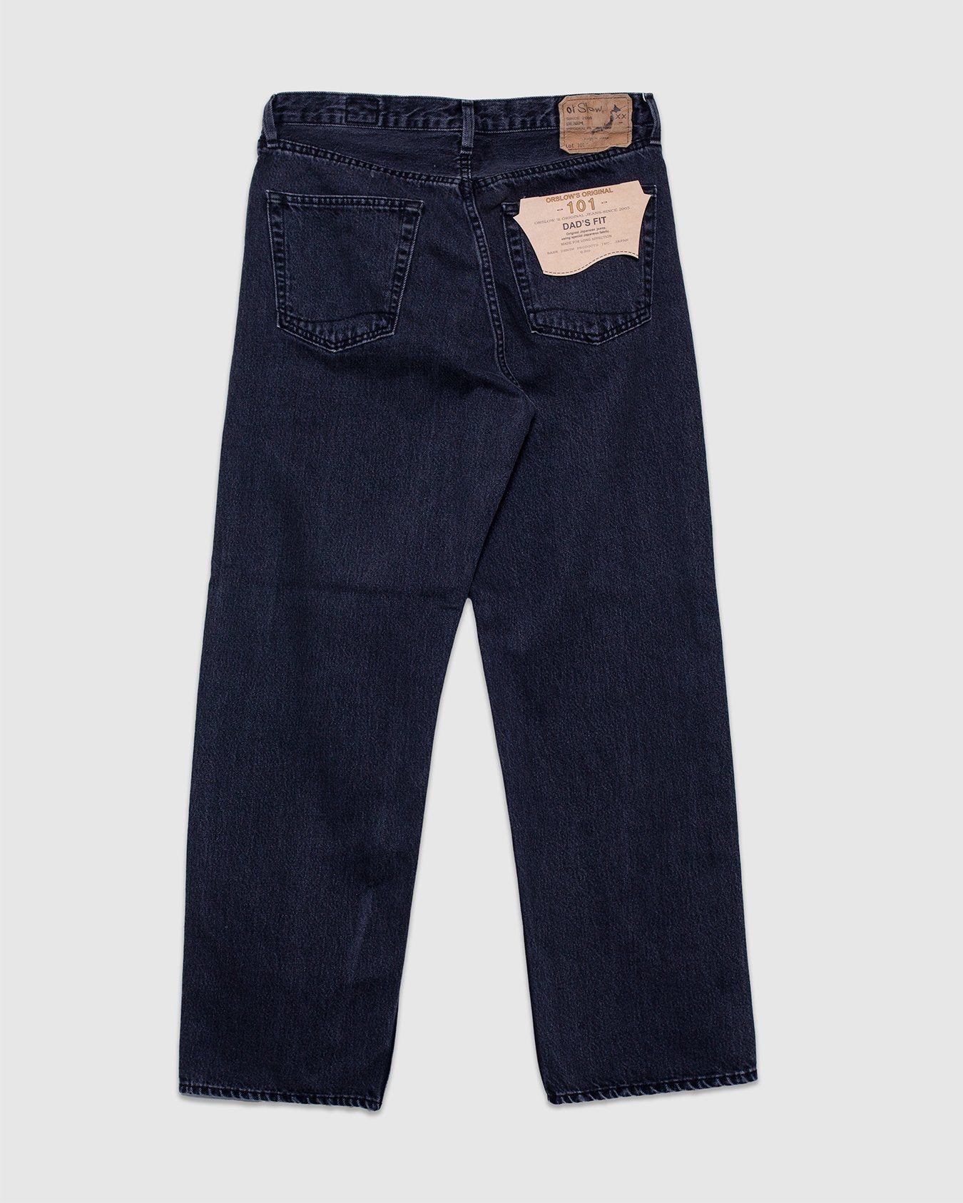 101 Dad's Fit Denim Pants Black Denim Stone - ORSLOW