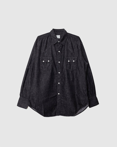 Black Denim Western Shirt Black - ORSLOW