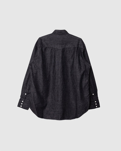Black Denim Western Shirt Black - ORSLOW