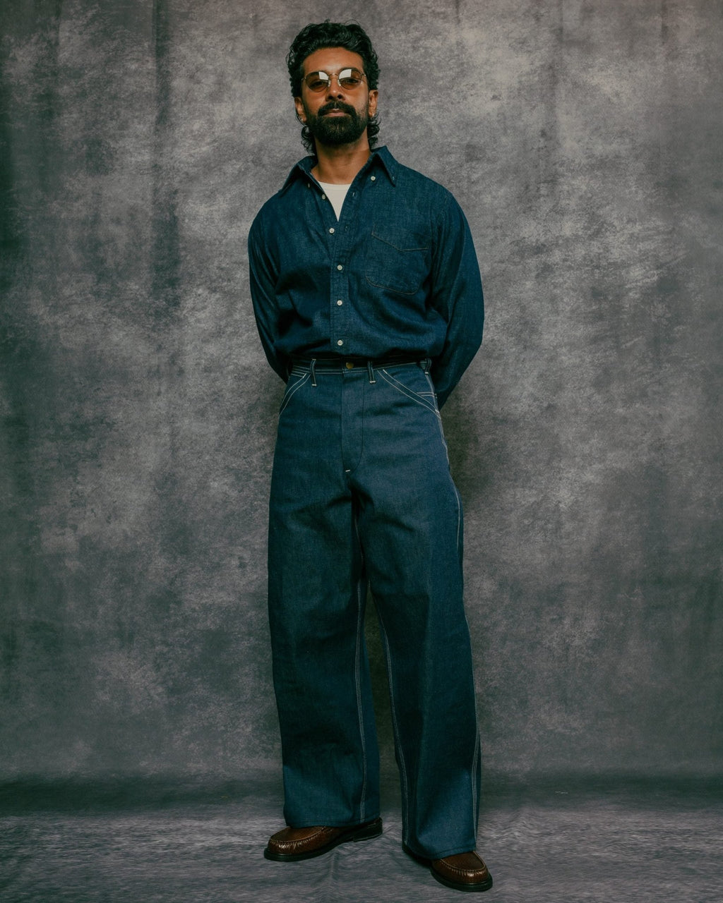Denim Standard Button Down Shirt One Wash - ORSLOW
