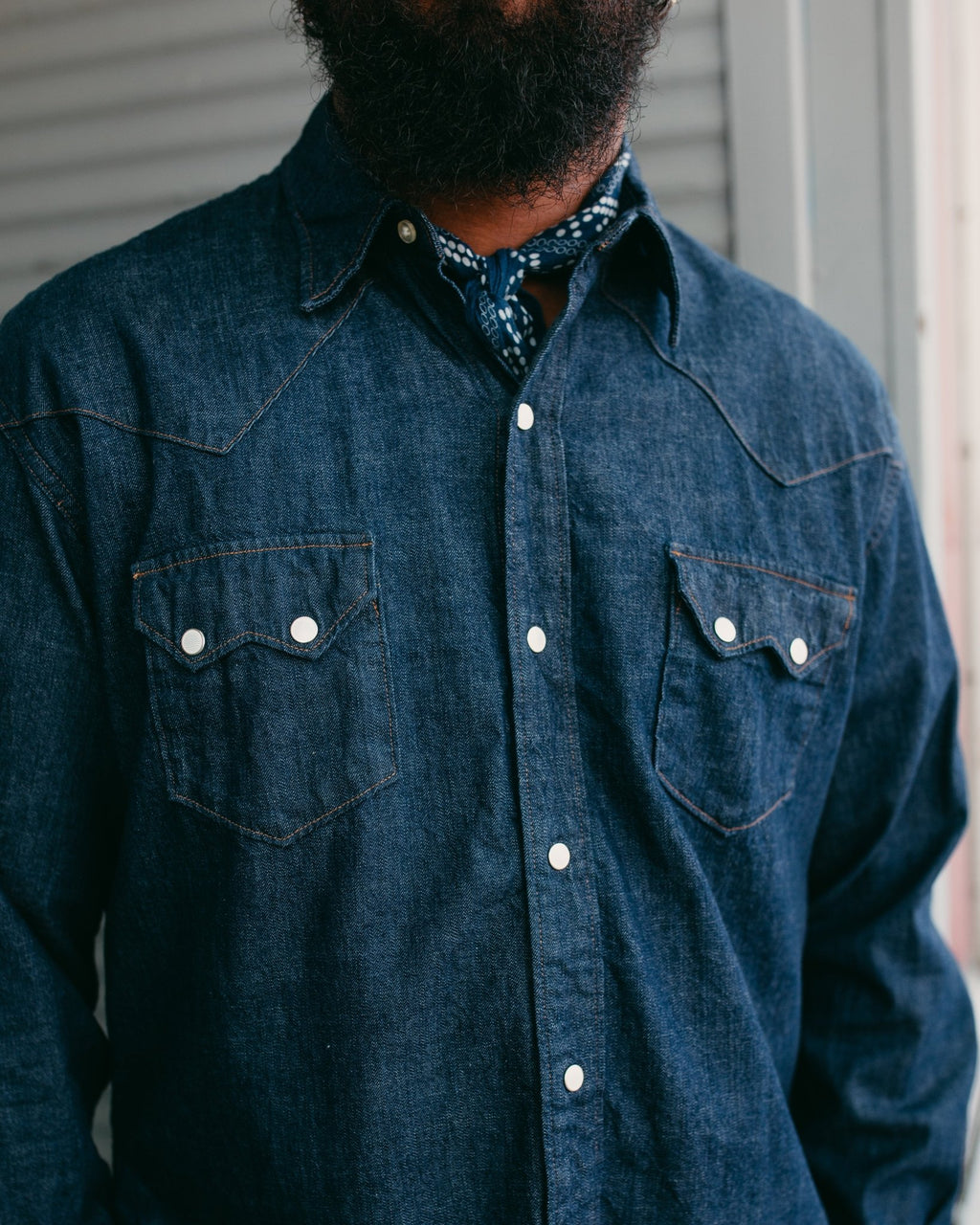 Denim Western Shirt One Wash - ORSLOW