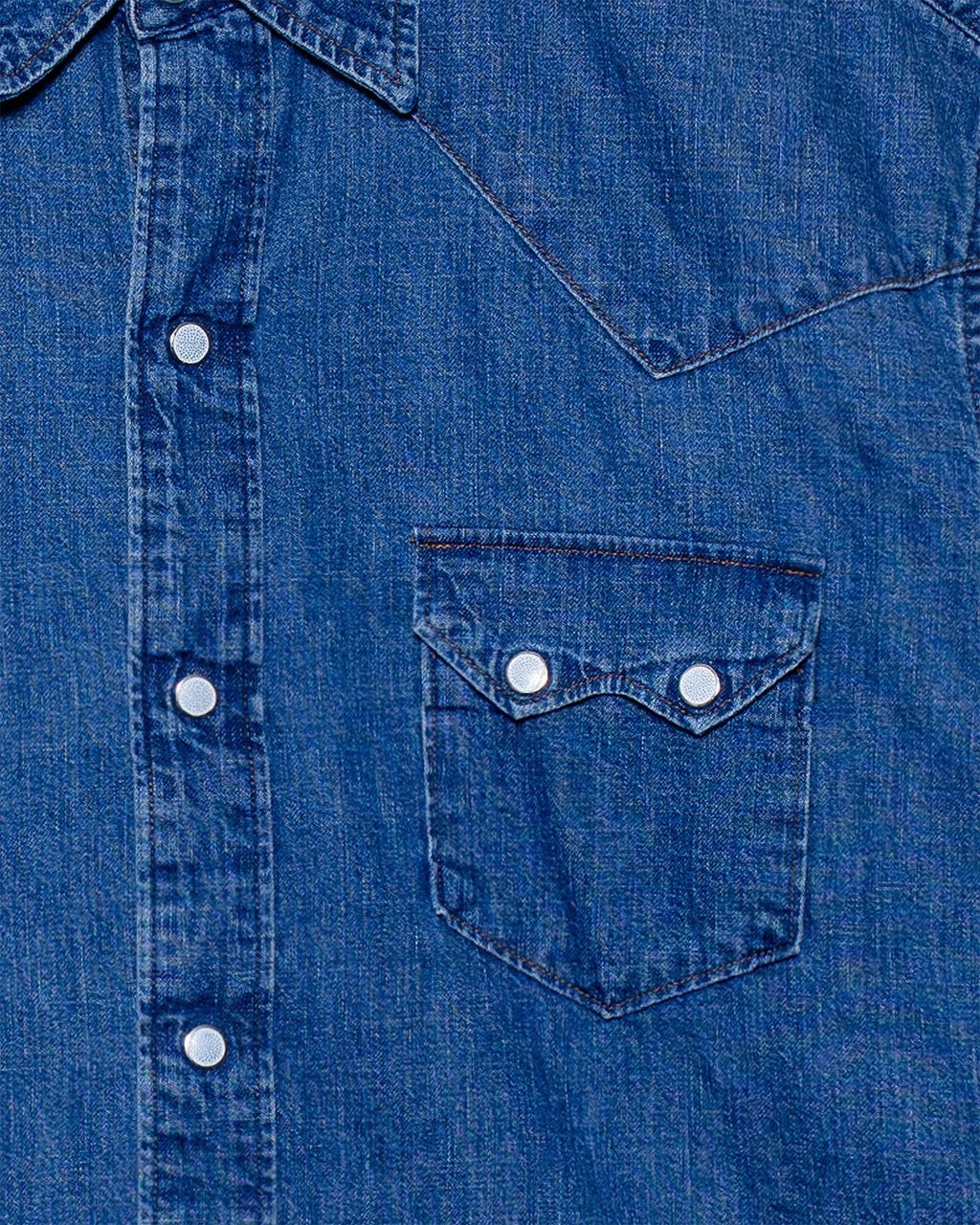 Denim Western Shirt Used Wash - ORSLOW