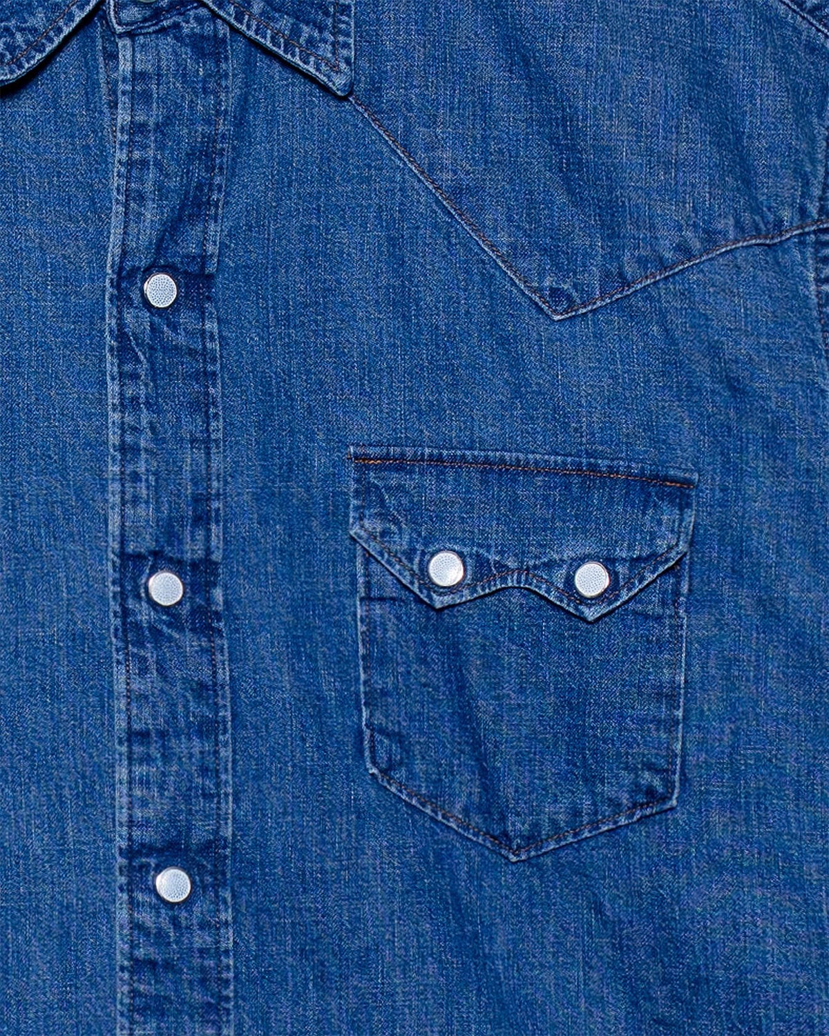 Denim Western Shirt Used Wash - ORSLOW