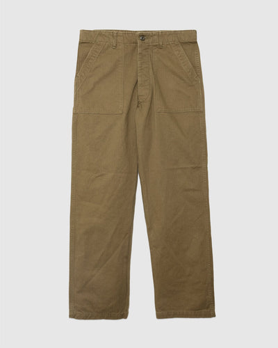 Herringbone Vintage Fit Fatigue Pants Army Green - ORSLOW