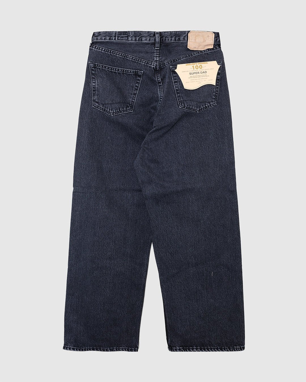 Super Dad's Denim Pants Black Denim Stone - Bottoms - ORSLOW